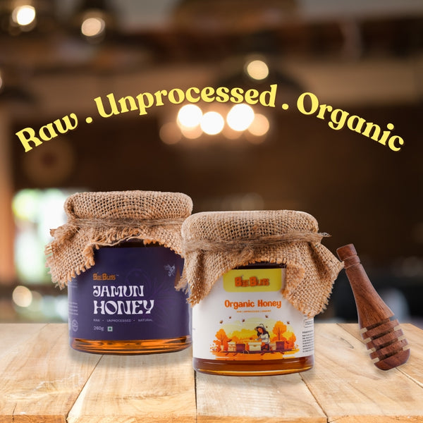 Jamun Honey + Organic Honey 260 GM + 260 GM (Pack of 2)