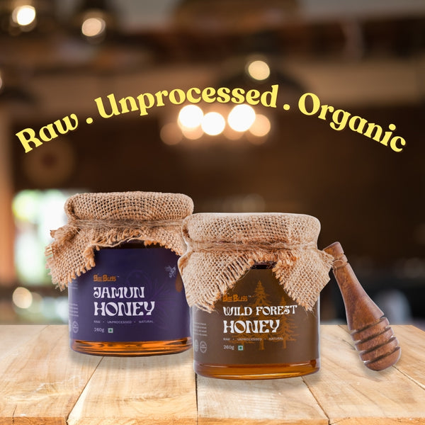 Jamun Honey + Wild Forest Honey 260 GM + 260 GM (Pack of 2)