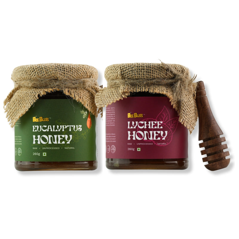 Lychee Honey + Eucalyptus Honey 260 GM + 260 GM (Pack of 2)