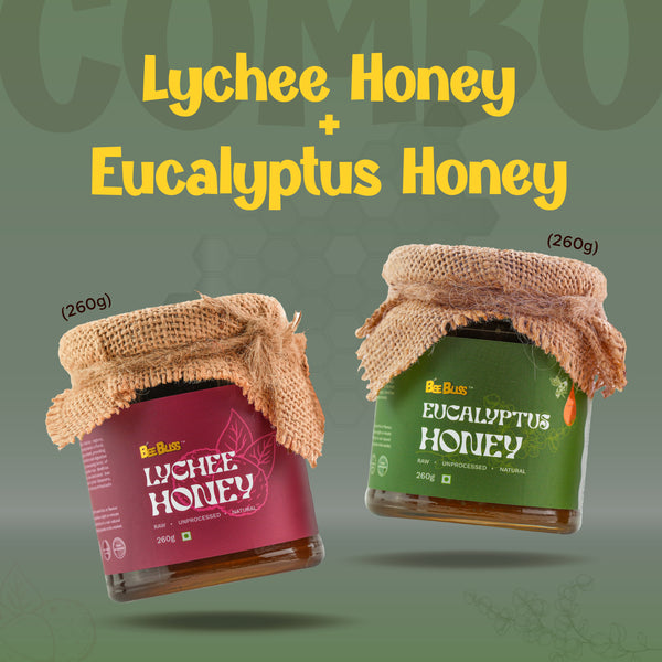 Lychee Honey + Eucalyptus Honey 260 GM + 260 GM (Pack of 2)