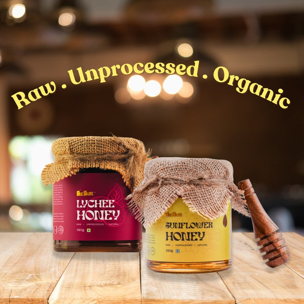 Sunflower Honey + Lychee Honey 260 GM + 260 GM (Pack of 2)